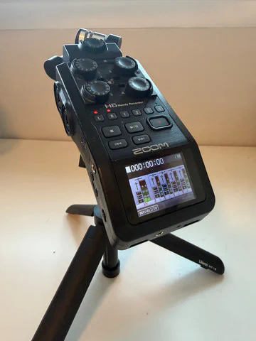 Zoom H6 on a tripod